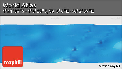Physical Panoramic Map of the Area around 1° 24' 2" S, 59° 34' 30" E