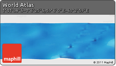Physical Panoramic Map of the Area around 1° 24' 2" S, 59° 34' 30" E