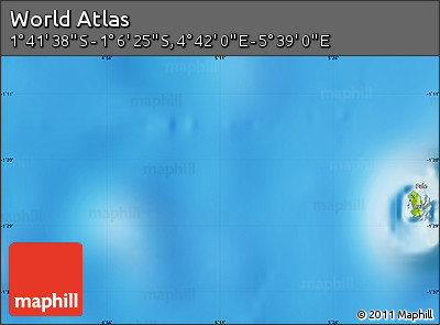 Physical Map of the Area around 1° 24' 2" S, 5° 10' 30" E