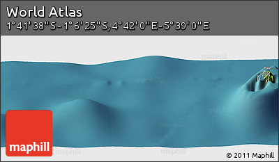 Satellite Panoramic Map of the Area around 1° 24' 2" S, 5° 10' 30" E
