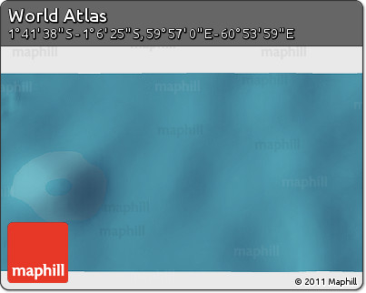 Satellite 3D Map of the Area around 1° 24' 2" S, 60° 25' 29" E