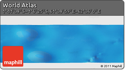Physical Panoramic Map of the Area around 1° 24' 2" S, 62° 7' 30" E