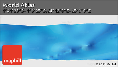 Physical Panoramic Map of the Area around 1° 24' 2" S, 64° 40' 30" E