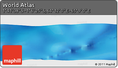 Physical Panoramic Map of the Area around 1° 24' 2" S, 64° 40' 30" E