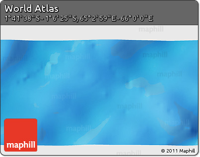 Shaded Relief 3D Map of the Area around 1° 24' 2" S, 65° 31' 30" E