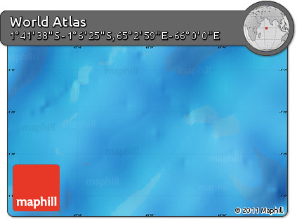 Physical Map of the Area around 1° 24' 2" S, 65° 31' 30" E