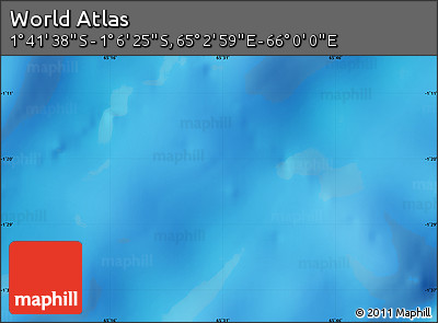 Physical Map of the Area around 1° 24' 2" S, 65° 31' 30" E