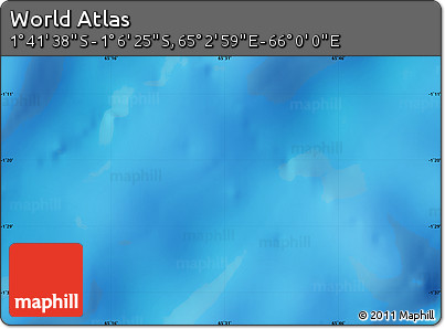 Physical Map of the Area around 1° 24' 2" S, 65° 31' 30" E