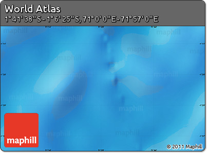 Physical Map of the Area around 1° 24' 2" S, 71° 28' 29" E
