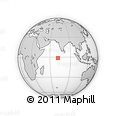 Outline Map of the Area around 1° 24' 2" S, 71° 28' 29" E, rectangular outline