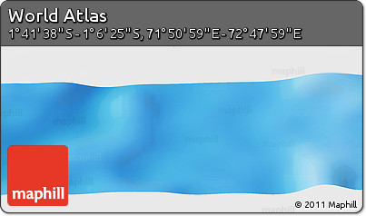 Shaded Relief Panoramic Map of the Area around 1° 24' 2" S, 72° 19' 29" E