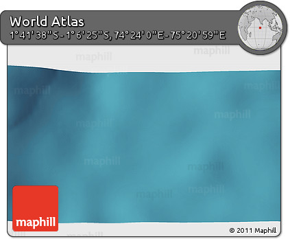 Satellite 3D Map of the Area around 1° 24' 2" S, 74° 52' 30" E