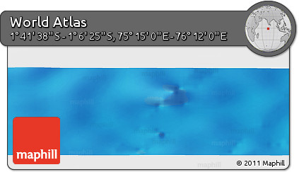 Physical Panoramic Map of the Area around 1° 24' 2" S, 75° 43' 29" E