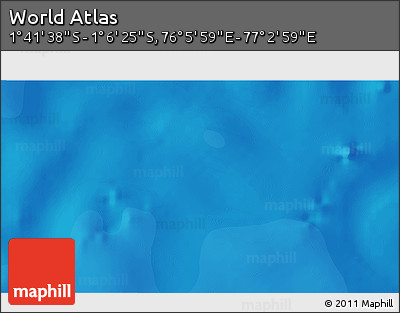 Political 3D Map of the Area around 1° 24' 2" S, 76° 34' 29" E