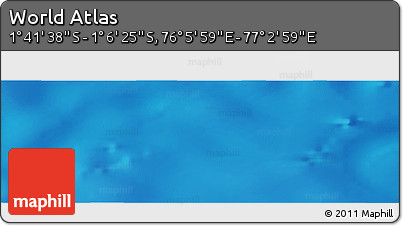 Physical Panoramic Map of the Area around 1° 24' 2" S, 76° 34' 29" E