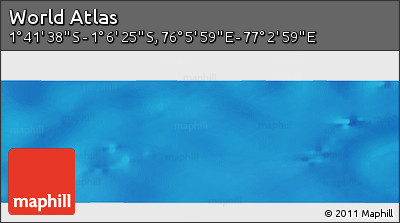 Shaded Relief Panoramic Map of the Area around 1° 24' 2" S, 76° 34' 29" E