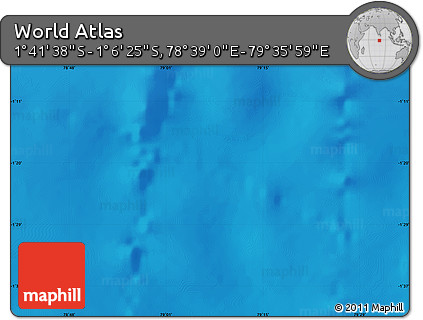 Physical Map of the Area around 1° 24' 2" S, 79° 7' 30" E