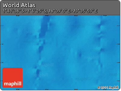 Physical Map of the Area around 1° 24' 2" S, 79° 7' 30" E