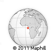 Outline Map of the Area around 1° 24' 2" S, 7° 43' 29" E, rectangular outline
