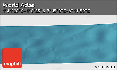 Satellite Panoramic Map of the Area around 1° 24' 2" S, 7° 43' 29" E