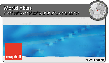 Physical Panoramic Map of the Area around 1° 24' 2" S, 7° 34' 30" W