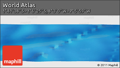 Physical Panoramic Map of the Area around 1° 24' 2" S, 7° 34' 30" W