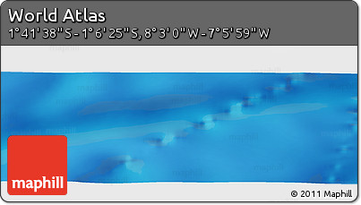 Physical Panoramic Map of the Area around 1° 24' 2" S, 7° 34' 30" W
