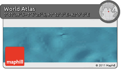 Satellite Panoramic Map of the Area around 1° 24' 2" S, 81° 40' 30" E
