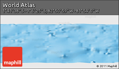 Physical Panoramic Map of the Area around 1° 24' 2" S, 82° 22' 30" W
