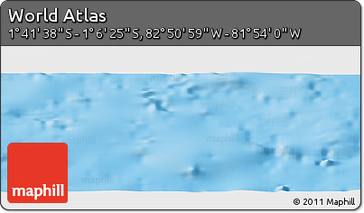 Physical Panoramic Map of the Area around 1° 24' 2" S, 82° 22' 30" W