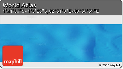 Shaded Relief Panoramic Map of the Area around 1° 24' 2" S, 83° 22' 30" E