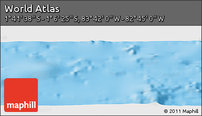 Shaded Relief Panoramic Map of the Area around 1° 24' 2" S, 83° 13' 29" W