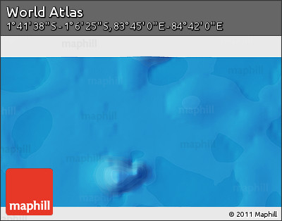 Political 3D Map of the Area around 1° 24' 2" S, 84° 13' 29" E