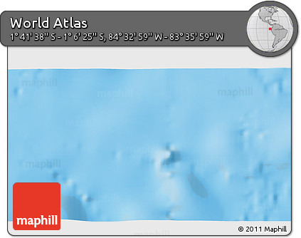 Physical 3D Map of the Area around 1° 24' 2" S, 84° 4' 29" W