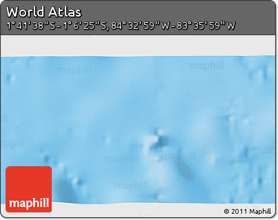 Physical 3D Map of the Area around 1° 24' 2" S, 84° 4' 29" W