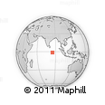 Outline Map of the Area around 1° 24' 2" S, 85° 4' 29" E, rectangular outline
