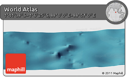 Satellite Panoramic Map of the Area around 1° 24' 2" S, 88° 28' 29" E