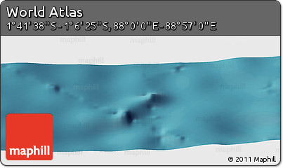 Satellite Panoramic Map of the Area around 1° 24' 2" S, 88° 28' 29" E