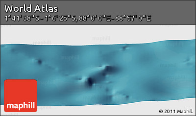 Satellite Panoramic Map of the Area around 1° 24' 2" S, 88° 28' 29" E