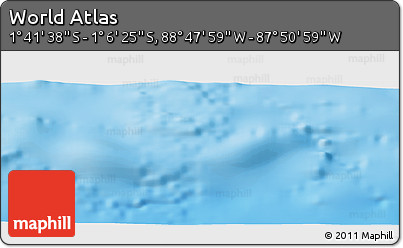 Physical Panoramic Map of the Area around 1° 24' 2" S, 88° 19' 29" W