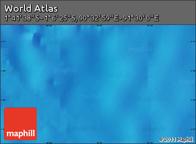 Physical Map of the Area around 1° 24' 2" S, 91° 1' 30" E