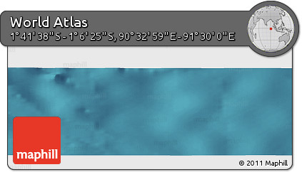 Satellite Panoramic Map of the Area around 1° 24' 2" S, 91° 1' 30" E