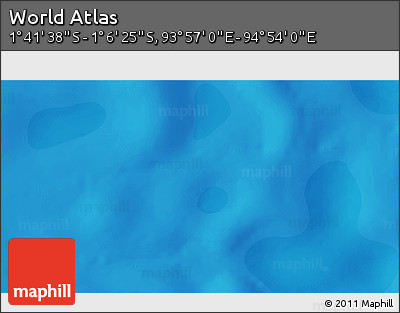 Political 3D Map of the Area around 1° 24' 2" S, 94° 25' 30" E