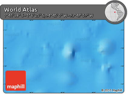 Physical Map of the Area around 1° 24' 2" S, 94° 16' 30" W