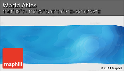 Political Panoramic Map of the Area around 1° 24' 2" S, 96° 7' 30" E