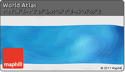 Political Panoramic Map of the Area around 1° 24' 2" S, 96° 7' 30" E