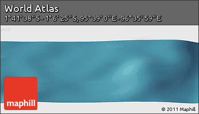 Satellite Panoramic Map of the Area around 1° 24' 2" S, 96° 7' 30" E