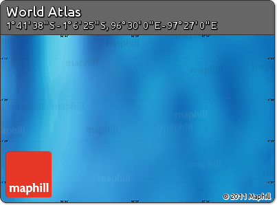 Physical Map of the Area around 1° 24' 2" S, 96° 58' 29" E