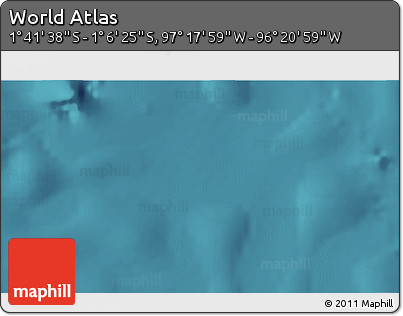Satellite 3D Map of the Area around 1° 24' 2" S, 96° 49' 29" W