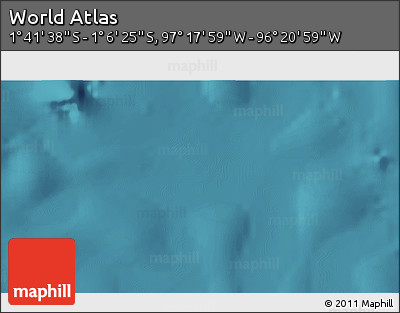 Satellite 3D Map of the Area around 1° 24' 2" S, 96° 49' 29" W